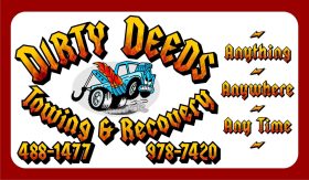 Dirty Deeds Towing Company logo